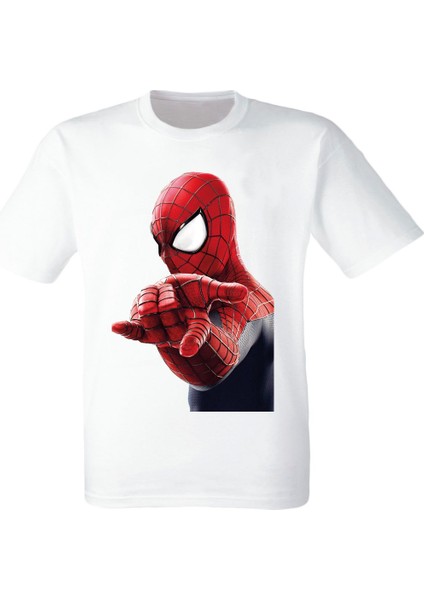 Harika Örümcek Adam Baskılı Beyaz Tshirt