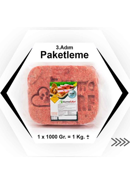 Raw Specıal - 5-20KG Çiğ Köpek Maması Barf - 1kg’lık Porsiyonlar Halinde Gurme fırsatları
