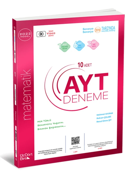 ÜçDörtBeş Yayınları AYT 10’lu Matematik Deneme 345