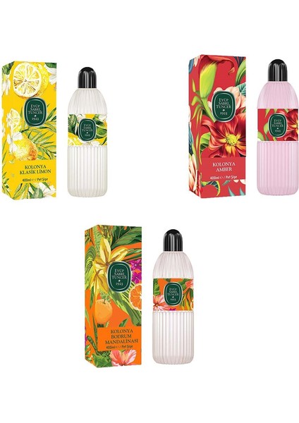 Kolonya Bodrum Mandalinası, Klasik Limon ve Amber