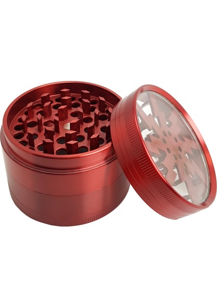 Kırmızı 63 mm Tütün Baharat Herbal Öğütücüsü Parçalayıcı PT55KRX