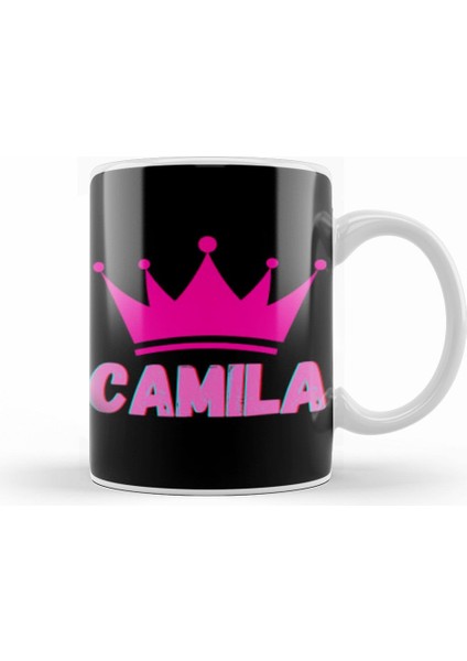 Camila Name Personalized Custom Vintage Retro Rainbow Style Design Gift Baby Gift For Her Kupa Bardak Porselen