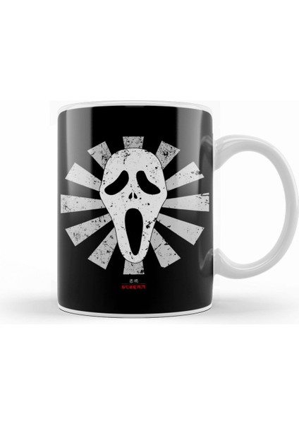 Scream Retro Japanese Kupa Bardak Porselen