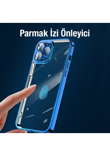 Fashion Series iPhone 13 6.1inç Kılıf Renkli Kenar Lazer Çerçeveli Silikon Kılıf