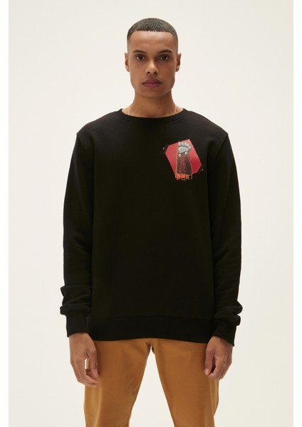 Here Crewneck Siyah Erkek Sweatshirt 22.02.12.016-C01