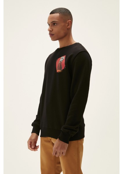 Here Crewneck Siyah Erkek Sweatshirt 22.02.12.016-C01