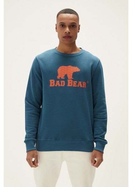 Bad Bear Logo Crewneck Erkek Sweatshirt