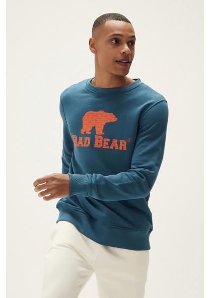 Bad Bear Logo Crewneck Erkek Sweatshirt