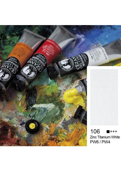 Cezanne Extra Fine Masters' Yağlı Boya 45ML (Oil Colour) Zinc Titanium White 106