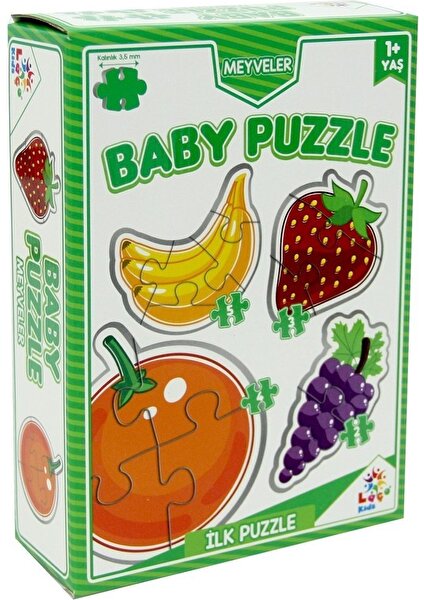 Laço Kids LC7227 Laço, Baby Puzzle - Meyveler - Ilk Puzzle / +12 Ay