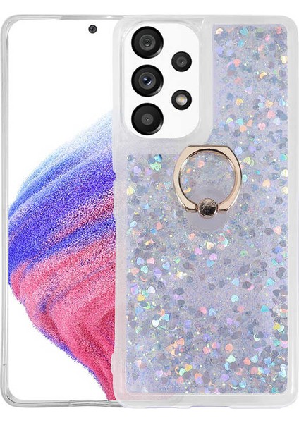Apsuwa Samsung Galaxy A13 Kılıf Milce Akışkan Simli Sulu Silikon + Ekran Koruyucu