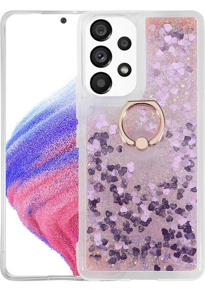 Samsung Galaxy A13 Kılıf Milce Akışkan Simli Sulu Silikon + Ekran Koruyucu