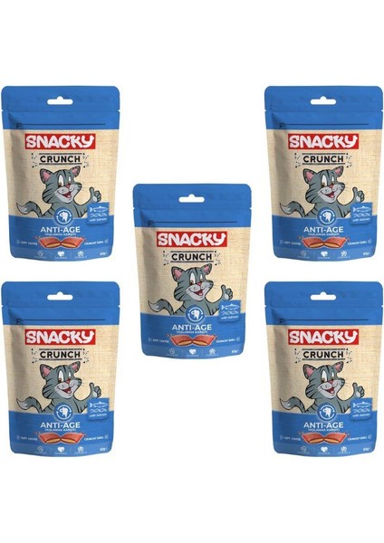 Crunch Anti-Age Kedi Ödülü Somonlu 60 gr x 5 Adet