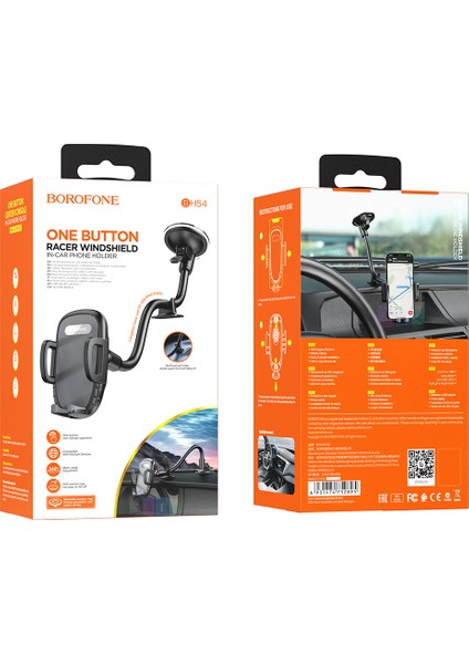 Ön Cam Araç Içi Metal Gövde 4.5-7 Inç Telefon Tutucu BH54 In-Car Holder For Windshield indirimleri
