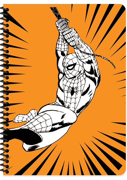 Marvel Seri2 20X28 80 Yp. Çizgili Karton Kapak Spiralli Defter
