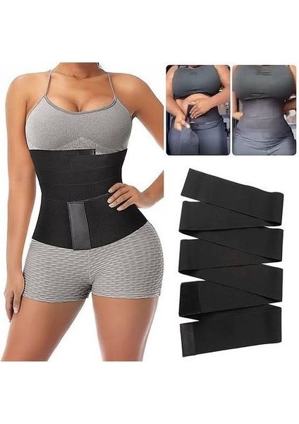 l Tummy Wrap Waist Trainer Inceltici Bele Dolamalı Kum Saati Görüntüsü Sıkılaştırıcı Sarma Bel Korse