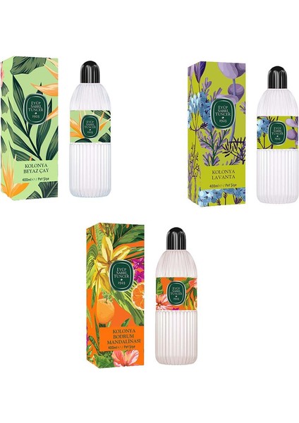 Kolonya Bodrum Mandalinası, Beyaz Çay ve Lavanta