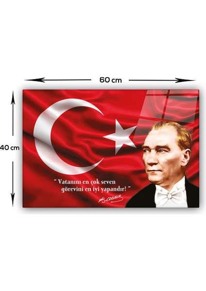 Cam Tablo | Atatürk Serisi | 3 | 40cm x 60cm