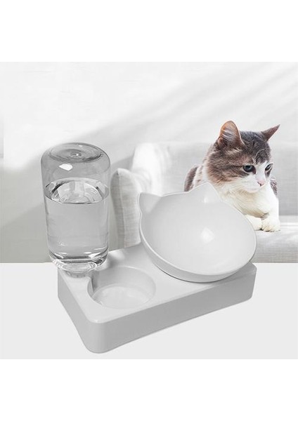 Köpek Kedi Kase Otomatik Besleyici Gıda Kase Bir Su Dağıtım Kase Içme Yükseltilmiş Standı Çanak Bowlsr Içecek Çeşmesi Pet Malzemeleri | Kedi Besleme ve sulama Malzemeleri (Yurt Dışından)