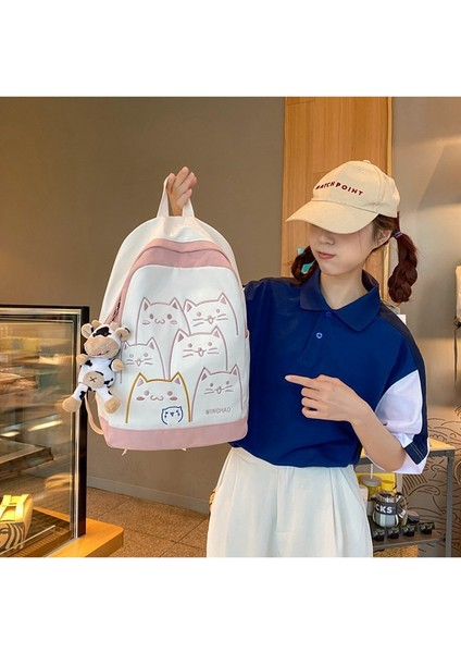 Öğrenci Hafif Okul Sırt Çantası - Pembe (Yurt Dışından)