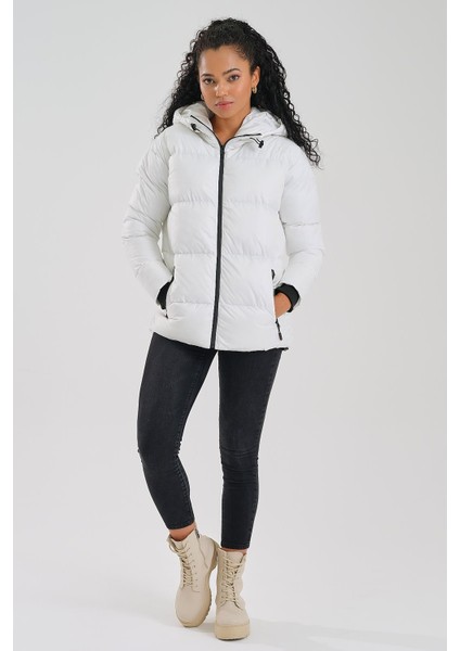 Kadın Mont Kapüşonlu Şişme 4128 RD23KB234128