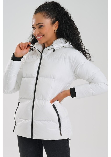 Kadın Mont Kapüşonlu Şişme 4128 RD23KB234128