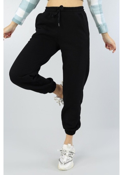 Kadın Siyah Yüksek Belli Jogger Eşofman Altı fiyatları