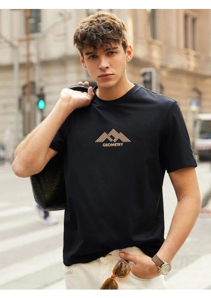 DAXİS Sportwear Company  Geometry Baskılı Oversize Unisex Tshirt