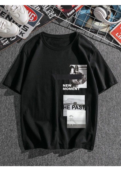 The Past Oversize Unisex Tshirt Siyah modelleri