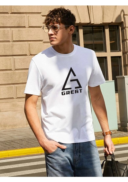 Great Baskılı Oversize Tshirt