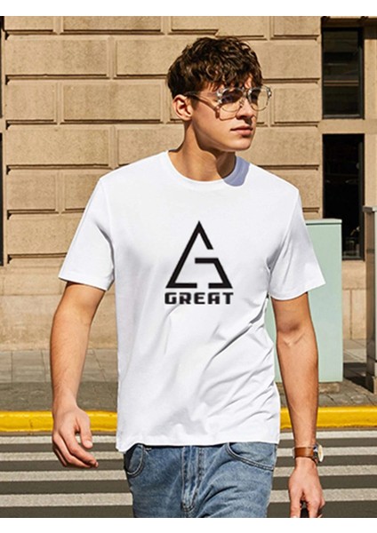 Great Baskılı Oversize Tshirt