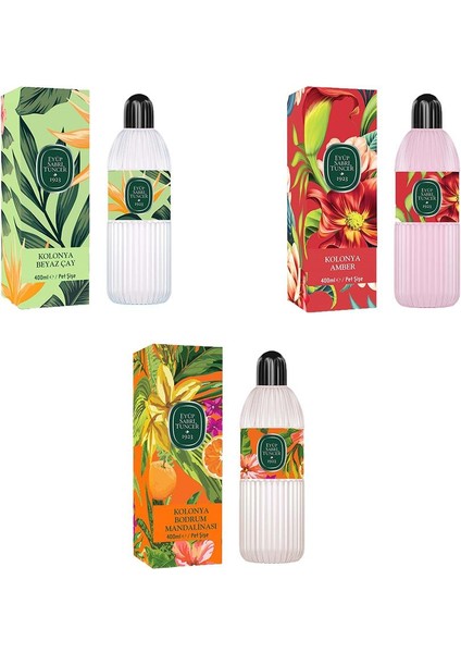 Kolonya Bodrum Mandalinası, Beyaz Çay ve Amber