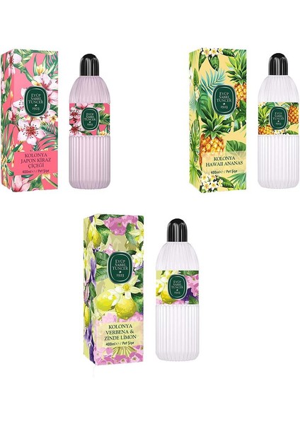 Kolonya Verbena & Zinde Limon, Japon Kiraz Çiçeği ve Hawaii Ananas