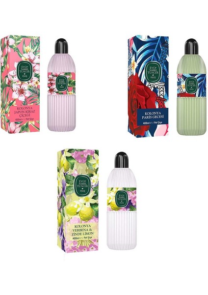 Kolonya Verbena & Zinde Limon, Japon Kiraz Çiçeği ve Paris Gecesi