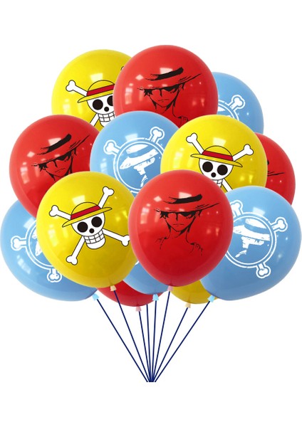 Fıy Kek Süslemek Kart Afişler 30 Adet Balon Seti 44 Adet One Piece Parti Karikatür Dekorasyon (Yurt Dışından)