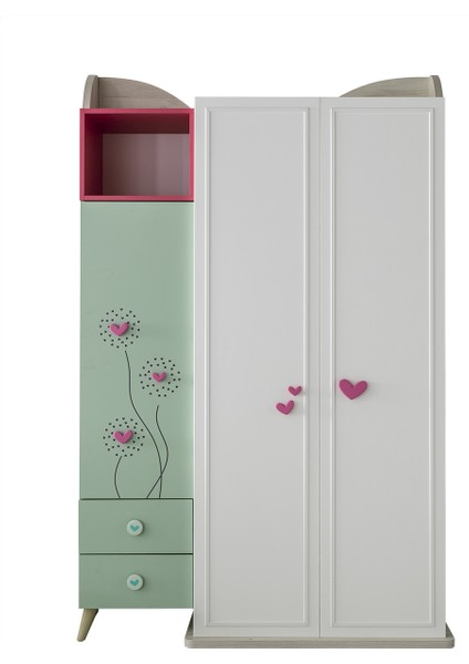 Rengarenk Candy 3 Kapaklı Dolap