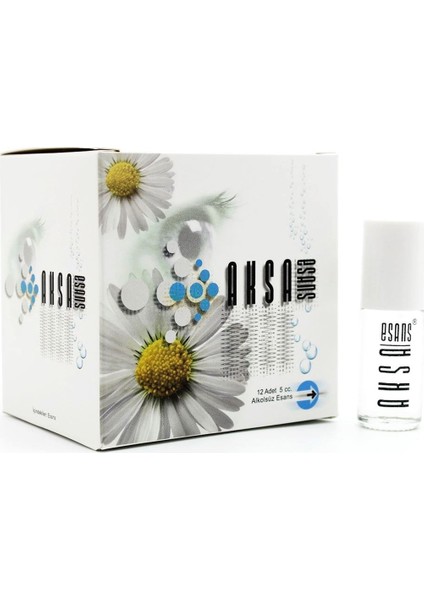 Aksa Alkolsüz Esans - 5 ml 12 Adet -1 Kutu - Nesimi Aksa