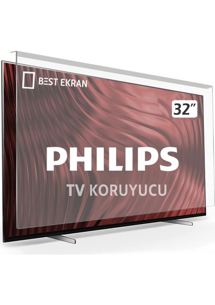 Philips 32PFS5362 Tv Ekran Koruyucu - Philips 32" Inç Ekran Koruyucu Paneli
