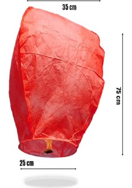 Parti Dilek Feneri, Dilek Balonu Kırmızı - 1 Adet fiyatları