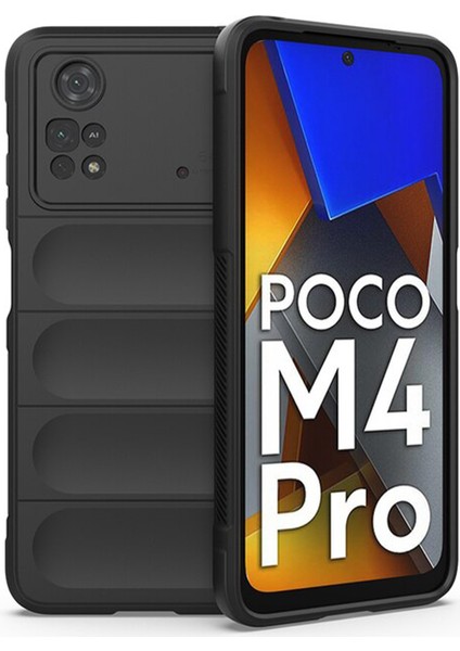 Xiaomi Poco M4 Pro 5g Miami Serisi Darbeye Dayanıklı Silikon Kılıf - Siyah