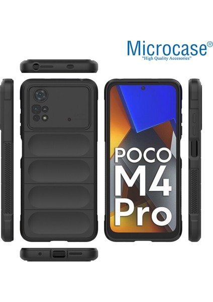 Xiaomi Poco M4 Pro 5g Miami Serisi Darbeye Dayanıklı Silikon Kılıf - Siyah