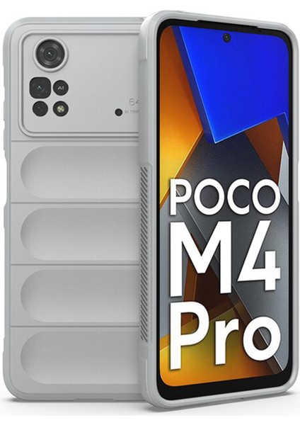 Xiaomi Poco M4 Pro 5g Miami Serisi Darbeye Dayanıklı Silikon Kılıf - Açık Gri