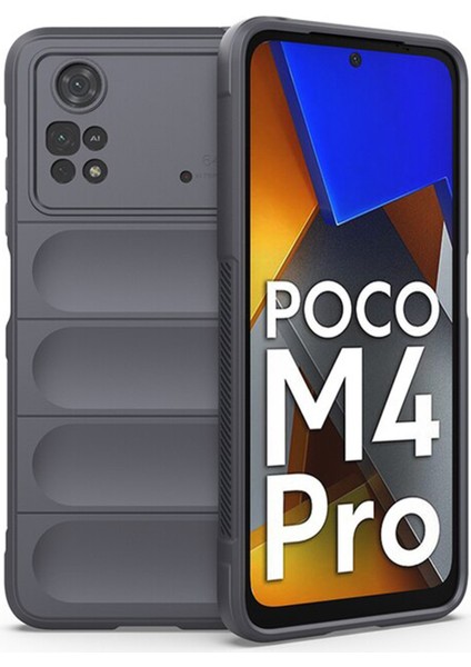 Xiaomi Poco M4 Pro 5g Miami Serisi Darbeye Dayanıklı Silikon Kılıf - Koyu Gri