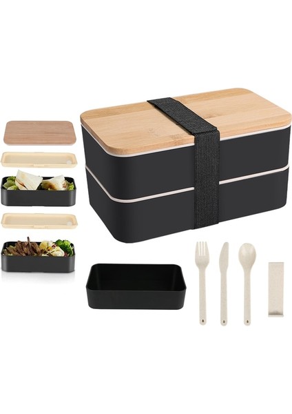 Sofra Takımı ile Taşınabilir Sızdırmaz Öğle Yemeği Kutuları (Yurt Dışından)