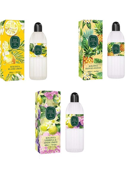 Kolonya Verbena & Zinde Limon, Klasik Limon ve Hawaii Ananas