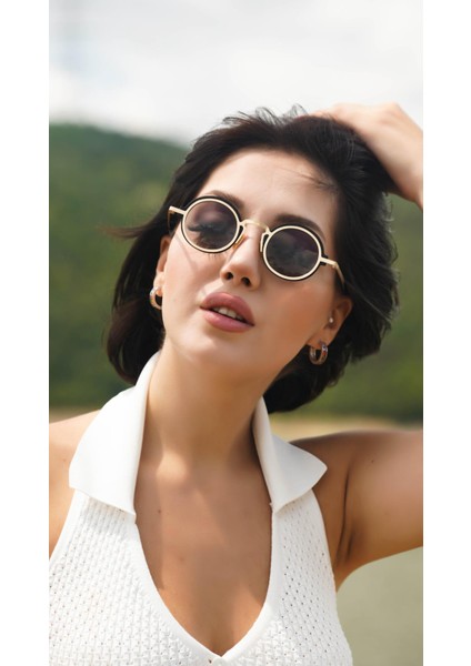 s Yuvarlak Siyah Çerçeceli Unisex Güneş Gözlüğü AE2104C2
