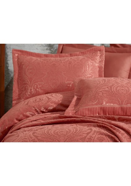 Dantela Hazel Jakarlı Çift Kişilik Yatak Örtüsü Brick fiyatları