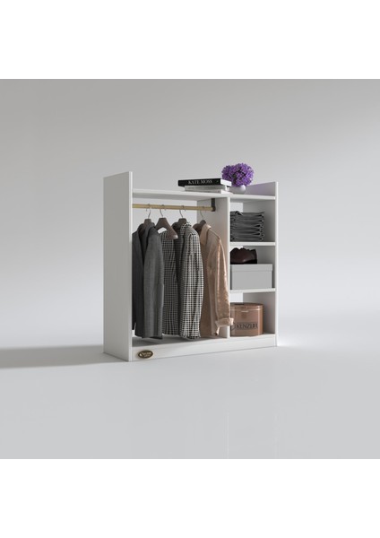 Kenzlife Modern Giysi Dolabı Kapaksız 4 Raflı Suntalam Malzeme 90x90x30 cm fiyatları