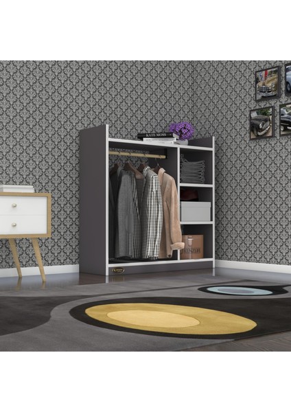 Kenzlife giysi dolabı turabi 090*090*30 gri