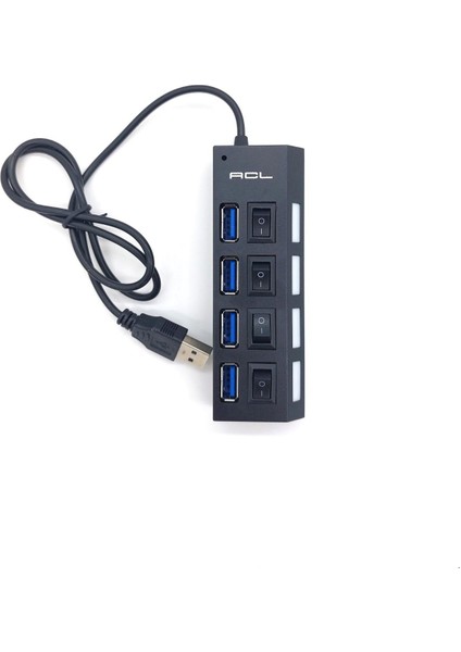 Ahb-01 USB Hub 4xusb Usb.2.0 LED Desıgn USB Çoğaltıcı Switch